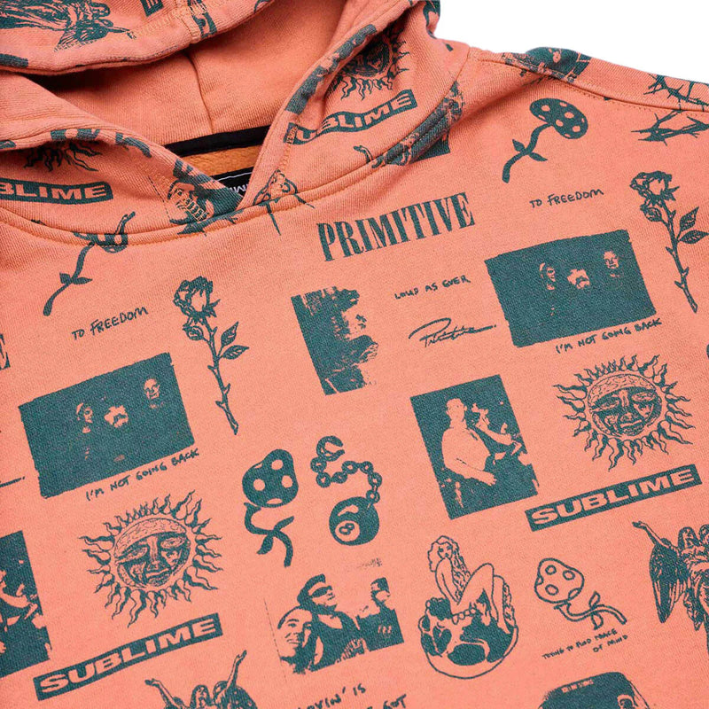 Primitive Sublime Hoodie Mosaic Hw orange