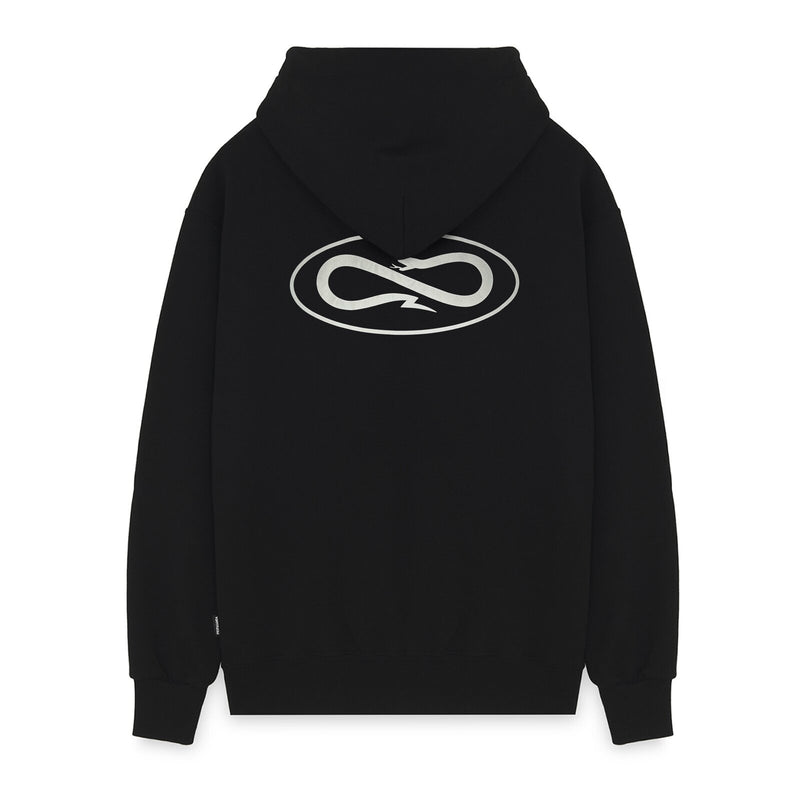 Logo Atom Zip Hoodie Black