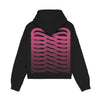 Ribs Woman Cropped Hoodie Black