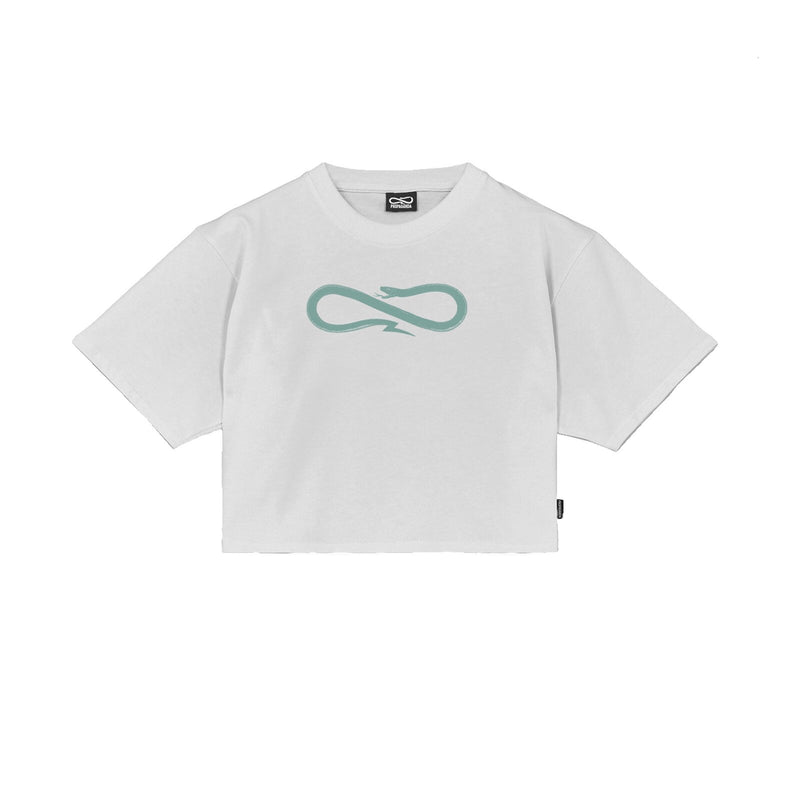 Logo Woman Cropped Tee White