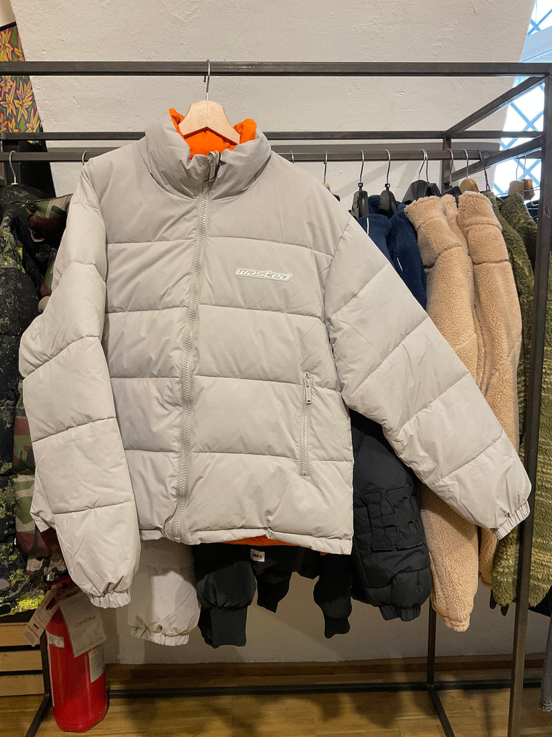 Wasted Pulse Puffer Jacket Silver