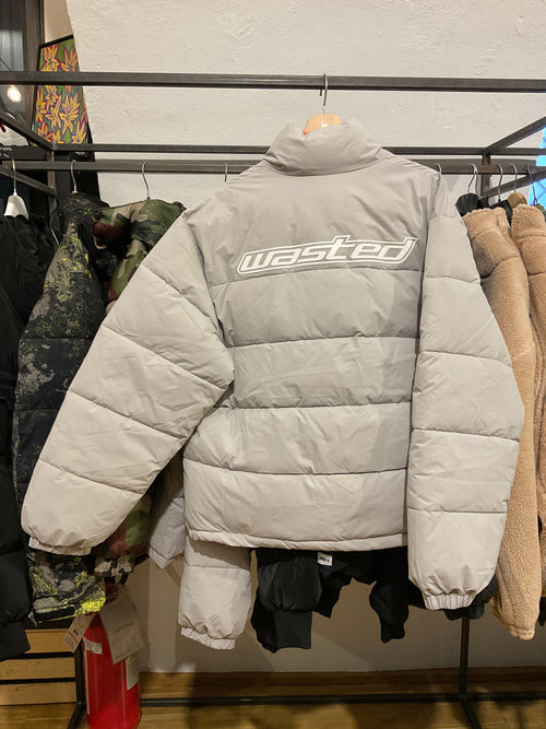 Wasted Pulse Puffer Jacket Silver