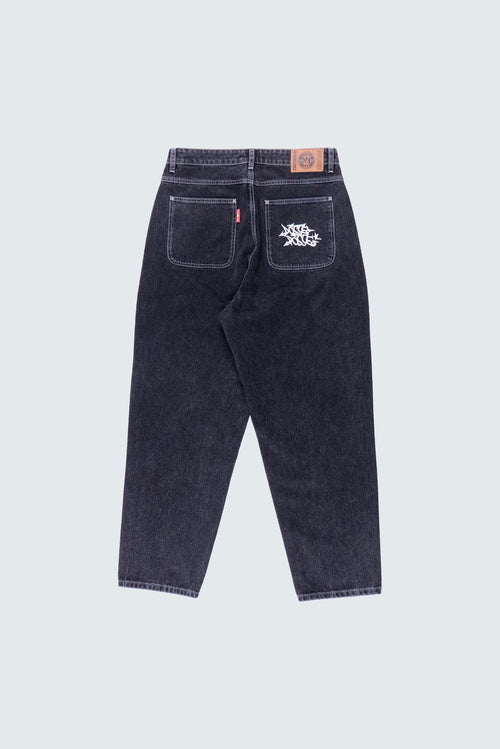 Dosse Posse Oval tag Skate Pant Stone wash black