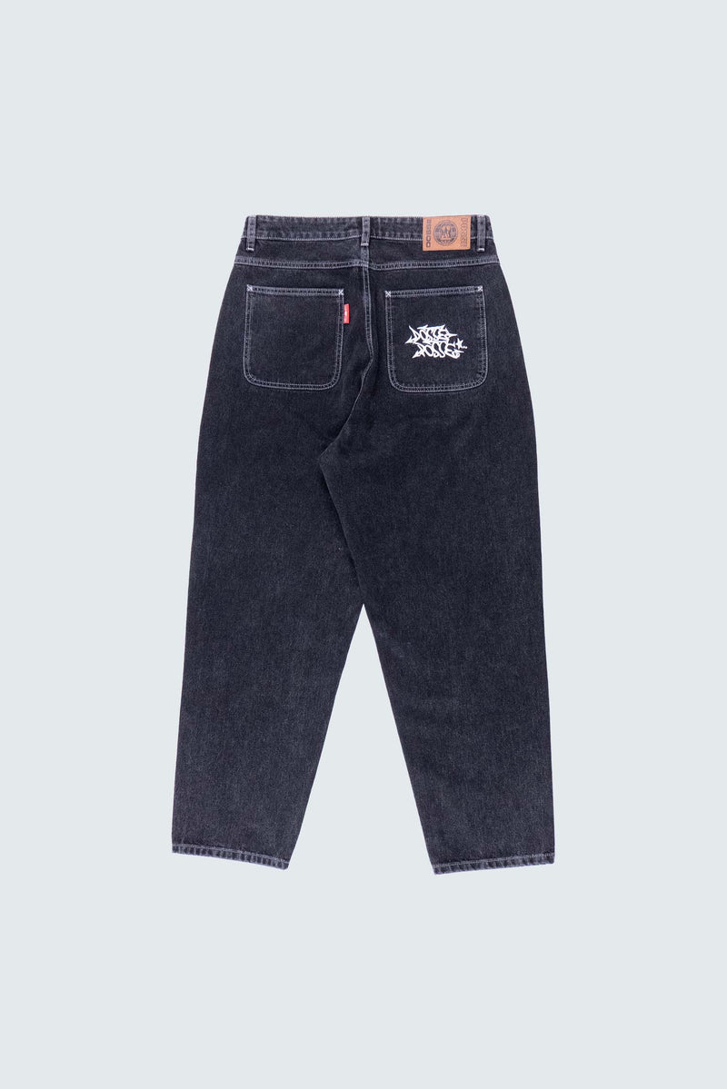 Dosse Posse Oval tag Skate Pant Stone wash black