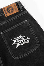 Dosse Posse Oval tag Skate Pant Stone wash black