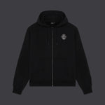Dolly Noire logo Brew Label zip Hoodie Black