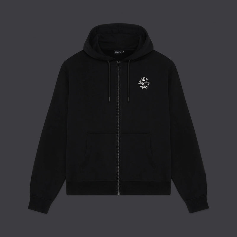 Dolly Noire logo Brew Label zip Hoodie Black