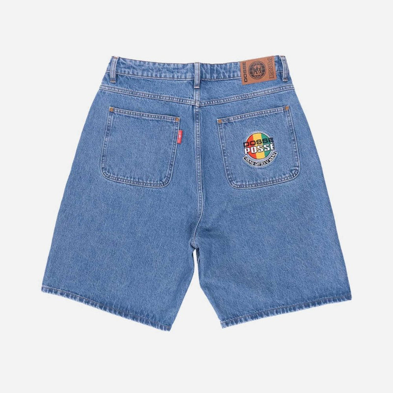 Dosse Posse Rasta dot skate short mid blue stone