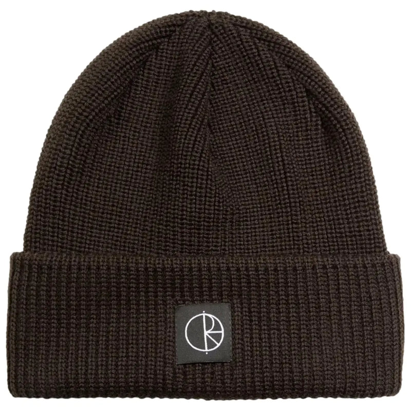 Polar Beanie double fold merino brown