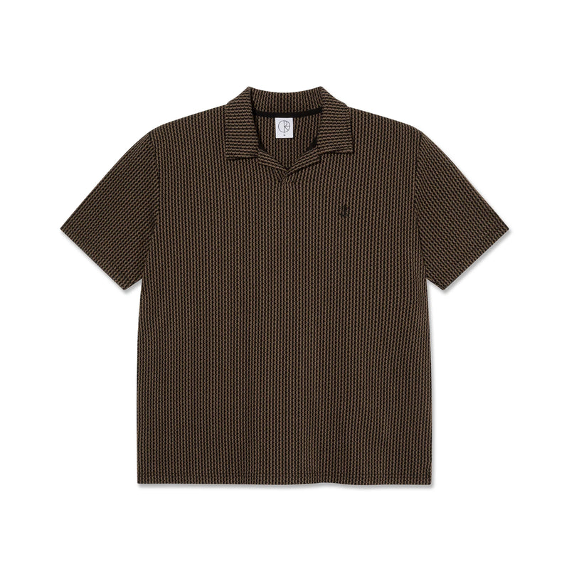 Serge Polo Shirt | Boucle - Brass / Black