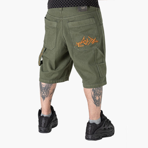 Blue Skin Bermuda Verde Scritta Logo Rame