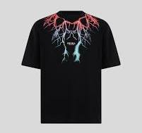PHOBIA black t shirt  bicolor lightning