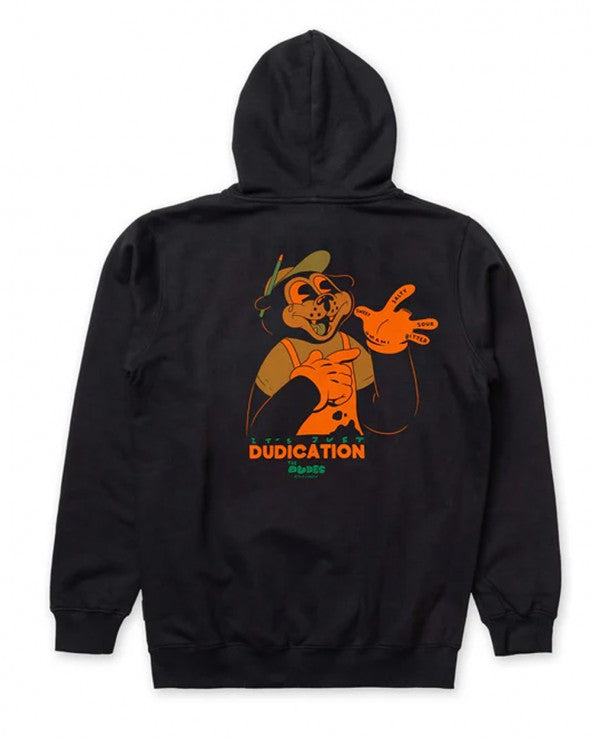 the dudes tastes hoodie black