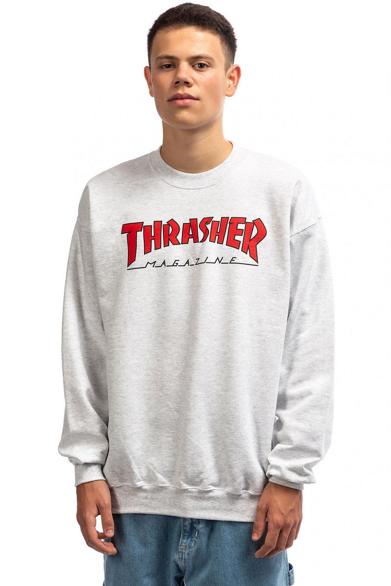Thrasher Outlined Sweatshirt Ash Grey
