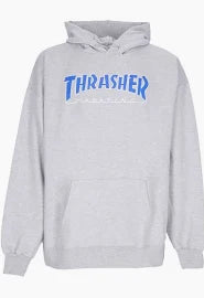 THRASHER outlined hoodie hash grey felpa