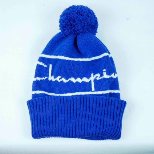 concreteshop champion pompom long beanie blue