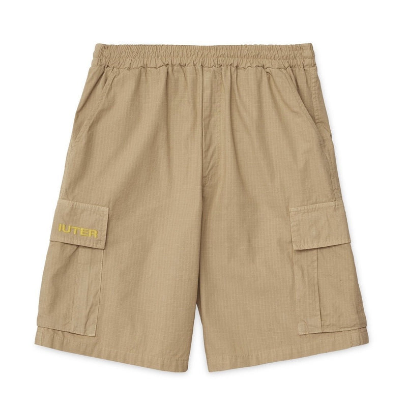 concreteshop iuter cargo ripstop shorts beige 1