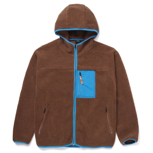 concreteshop huf worldwide fort point sherpa jacket brown 1