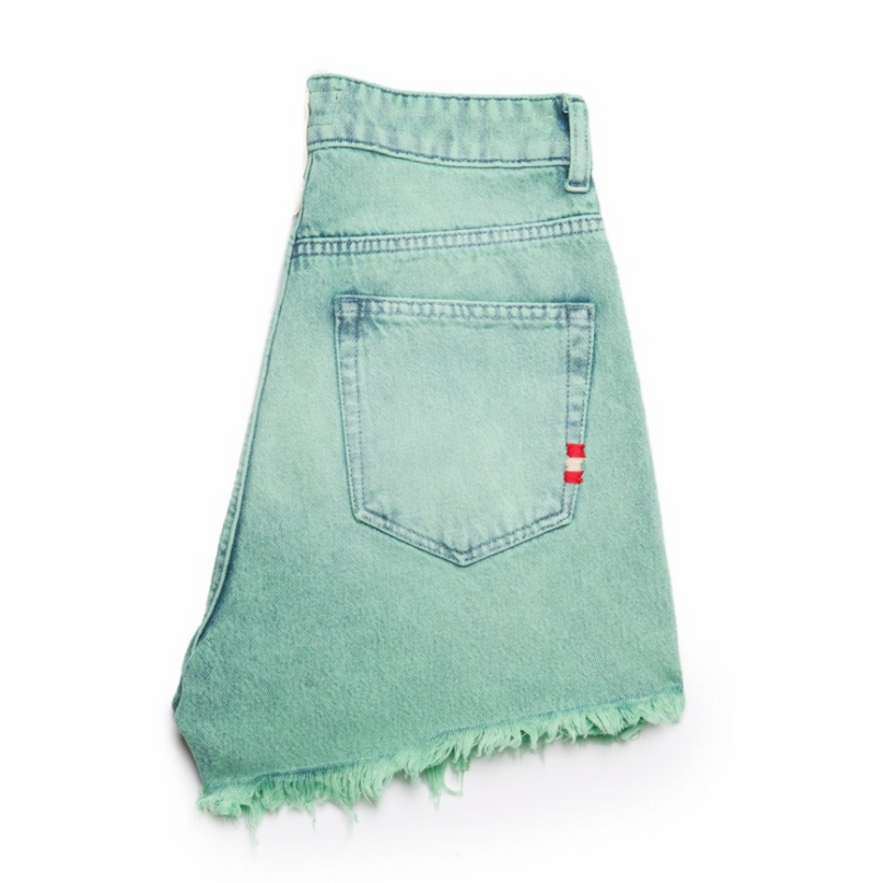 AMISH IVY OVERDYE DENIM SHORTS