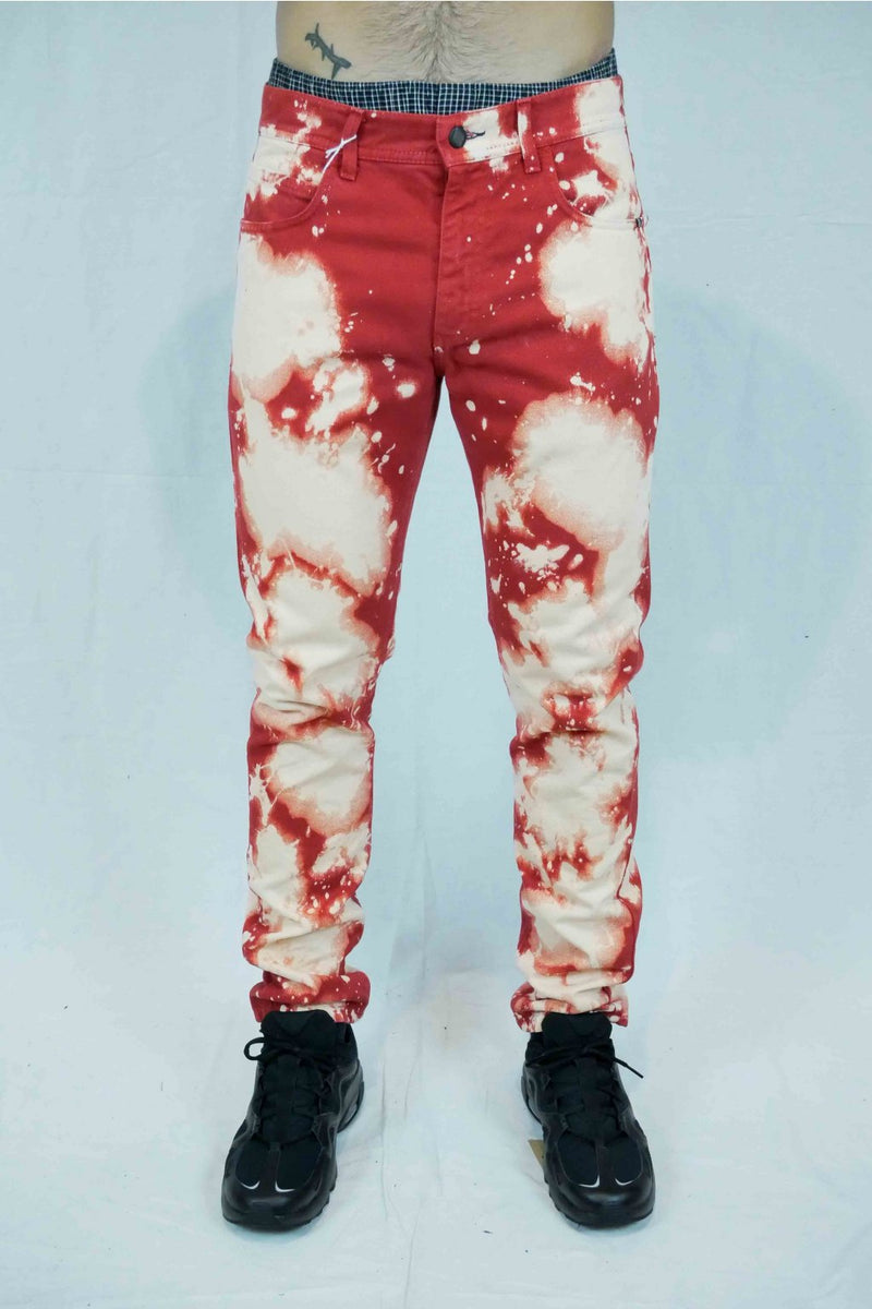 AMISH DAVID RED SPLASH JEANS