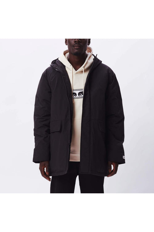 OBEY TRANSMISSION PARKA JACKET BLACK