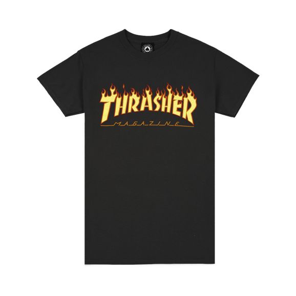 THRASHER FLAME T-SHIRT BLACK